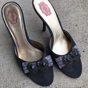 beautiful embellished black Hale Bob shoes!